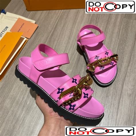 lv sandals pink